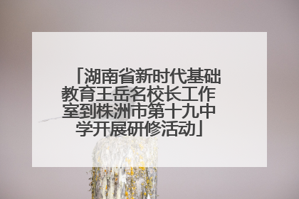 湖南省新时代基础教育王岳名校长工作室到株洲市第十九中学开展研修活动