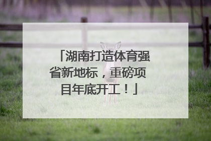 湖南打造体育强省新地标，重磅项目年底开工！