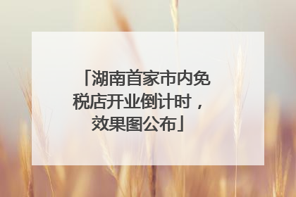 湖南首家市内免税店开业倒计时，效果图公布