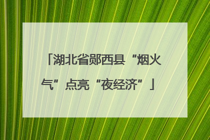 湖北省郧西县“烟火气”点亮“夜经济”