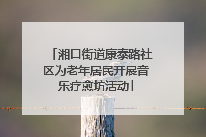 湘口街道康泰路社区为老年居民开展音乐疗愈坊活动