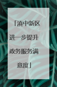 滇中新区进一步提升政务服务满意度