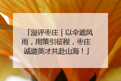 漫评枣庄｜以伞遮风雨，用策引征程，枣庄诚邀英才共赴山海！