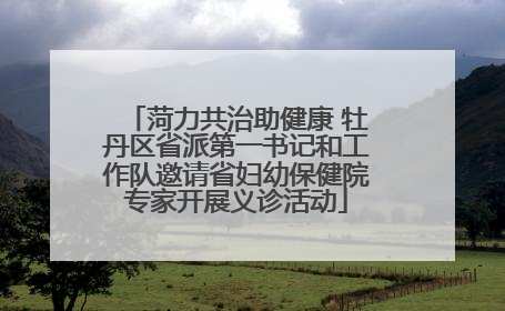 菏力共治助健康 牡丹区省派第一书记和工作队邀请省妇幼保健院专家开展义诊活动