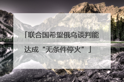 联合国希望俄乌谈判能达成“无条件停火”