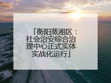 衡阳蒸湘区：社会治安综合治理中心正式实体实战化运行