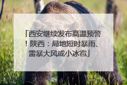 西安继续发布高温预警！陕西：局地短时暴雨、雷暴大风或小冰雹