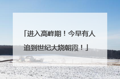 进入高峰期！今早有人追到世纪大烧朝霞！