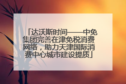 达沃斯时间——中免集团完善在津免税消费网络，助力天津国际消费中心城市建设提质