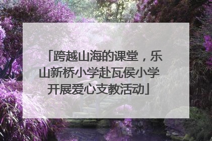 跨越山海的课堂，乐山新桥小学赴瓦侯小学开展爱心支教活动