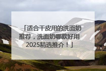 适合干皮用的洗面奶推荐，洗面奶哪款好用2025精选推介！