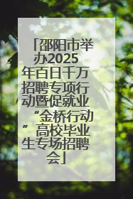 邵阳市举办2025年百日千万招聘专项行动暨促就业“金桥行动”高校毕业生专场招聘会