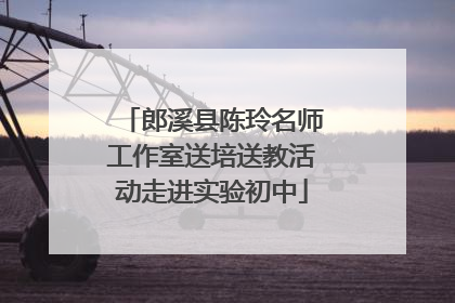 郎溪县陈玲名师工作室送培送教活动走进实验初中