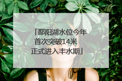 鄱阳湖水位今年首次突破14米 正式进入丰水期