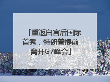 重返白宫后国际首秀，特朗普提前离开G7峰会