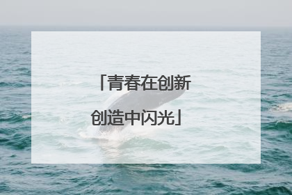青春在创新创造中闪光