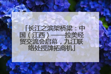 长江之滨架桥梁：中国（江西）——拉美经贸交流会启幕，九江联络处授牌拓商机