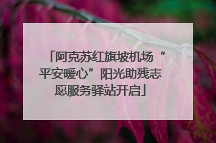阿克苏红旗坡机场“平安暖心”阳光助残志愿服务驿站开启