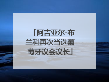 阿吉亚尔-布兰科再次当选葡萄牙议会议长