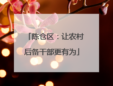 陈仓区：让农村后备干部更有为