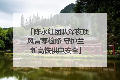 陈永红团队深夜顶风冒寒检修 守护兰新高铁供电安全