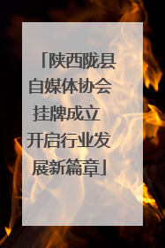 陕西陇县自媒体协会挂牌成立 开启行业发展新篇章