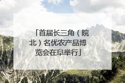 首届长三角（皖北）名优农产品博览会在阜举行