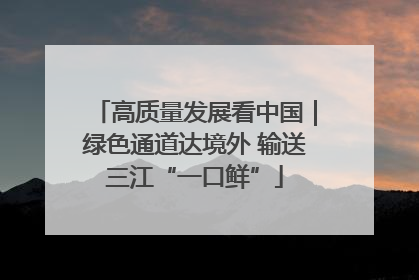 高质量发展看中国｜绿色通道达境外 输送三江“一口鲜”