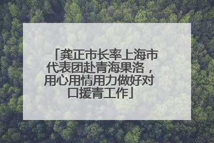 龚正市长率上海市代表团赴青海果洛，用心用情用力做好对口援青工作