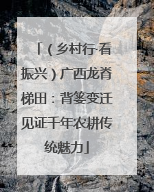 （乡村行·看振兴）广西龙脊梯田：背篓变迁见证千年农耕传统魅力