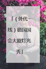 （外代一线）德国国会大厦灯光秀