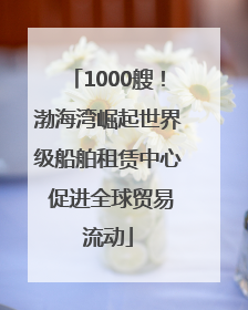 1000艘！渤海湾崛起世界级船舶租赁中心 促进全球贸易流动