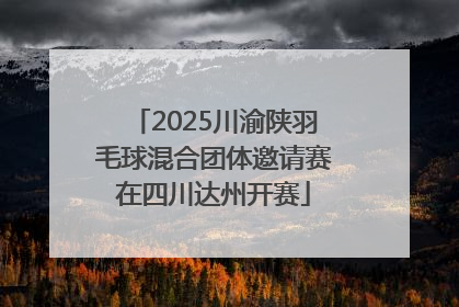 2025川渝陕羽毛球混合团体邀请赛在四川达州开赛