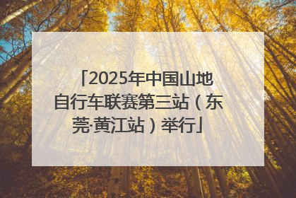 2025年中国山地自行车联赛第三站（东莞·黄江站）举行