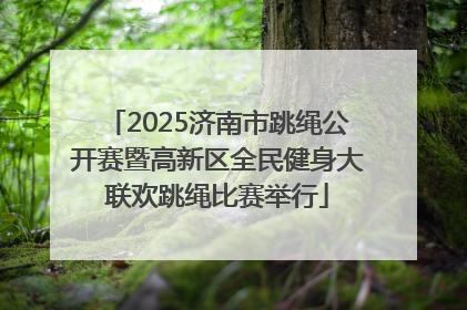 2025济南市跳绳公开赛暨高新区全民健身大联欢跳绳比赛举行