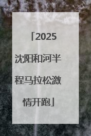 2025沈阳和河半程马拉松激情开跑