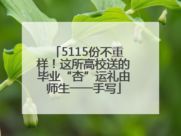 5115份不重样！这所高校送的毕业“杏”运礼由师生一一手写
