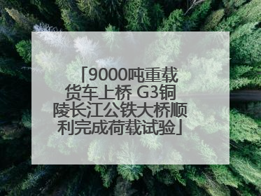 9000吨重载货车上桥 G3铜陵长江公铁大桥顺利完成荷载试验