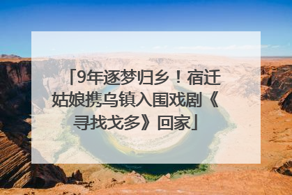9年逐梦归乡！宿迁姑娘携乌镇入围戏剧《寻找戈多》回家