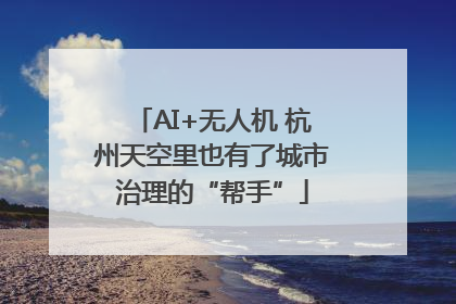 AI+无人机 杭州天空里也有了城市治理的“帮手”